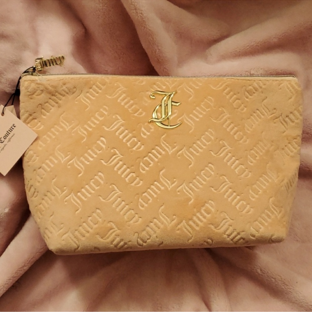 Juicy Couture Tan Cosmetic Bag Chic and Stylish